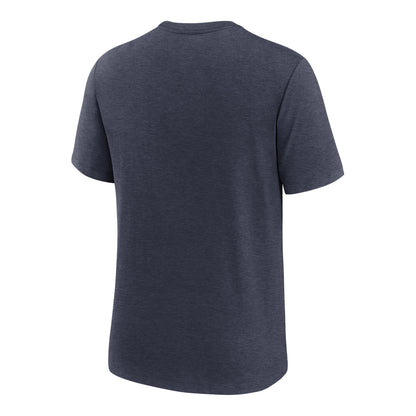 Michigan Wolverines Nike Jordan Triblend 2-Hit Tee In Navy - Back View
