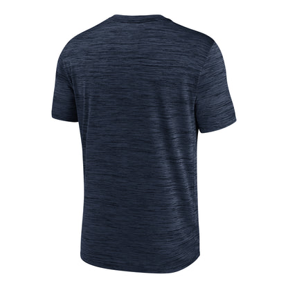 Michigan Wolverines Velocity Center Stacked Navy Tee - Back View