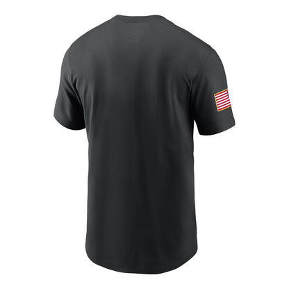 Michigan Wolverines Jordan Military Appreciation Black T-Shirt - Back View