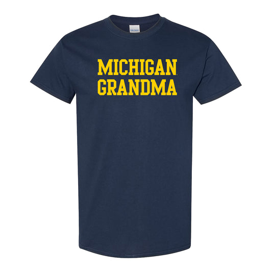 University of Michigan Grandma Navy Tee - Front View