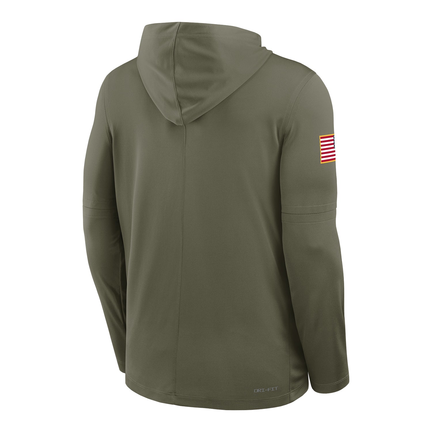 Michigan Wolverines Military Appreciation Forest Green Hoodie T-Shirt - Back View