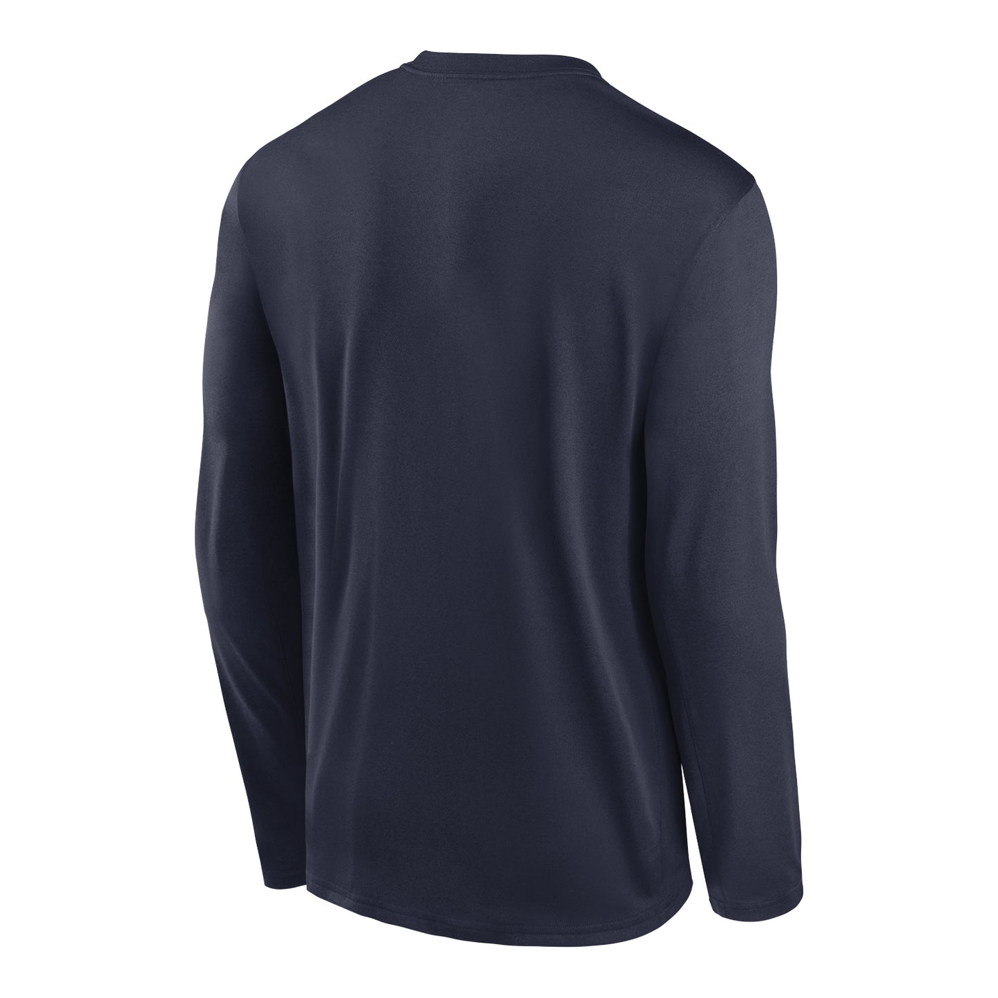Michigan Wolverines Jordan Navy Block M Long Sleeve Tee In Black - Back View