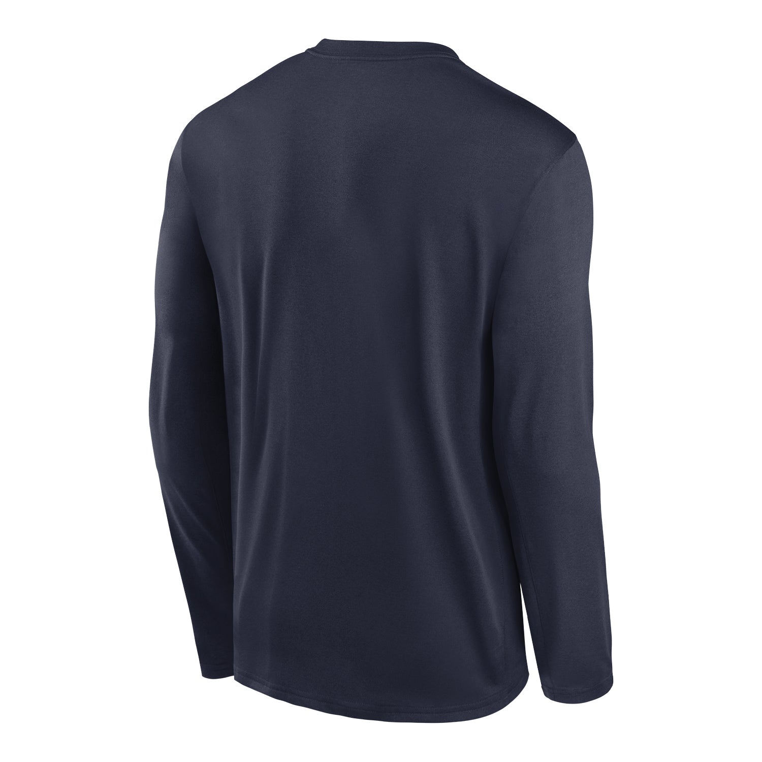 Michigan Wolverines Jordan Navy Block M Long Sleeve Tee In Black - Back View