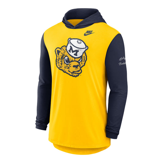 Michigan Wolverines Nike Legacy Hooded T-Shirt - Front View