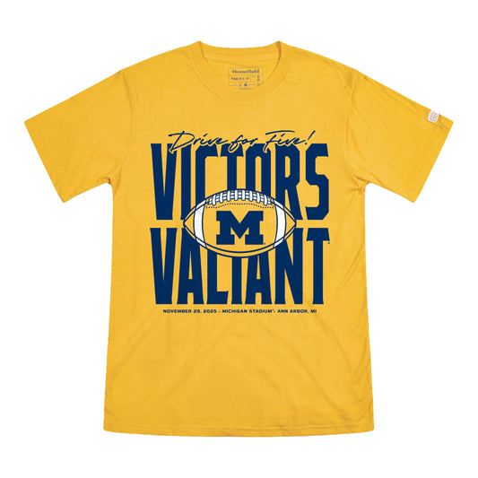 Michigan Wolverines Football Drive for Five Victors Valiant T-Shirt