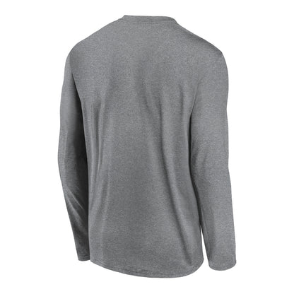 Michigan Wolverines Jordan Brand Basketball Legend Courtside Grey Long Sleeve T-Shirt - Back View