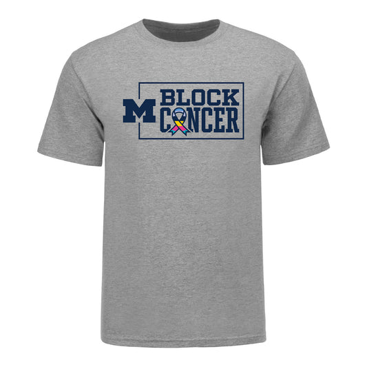 Michigan Wolverines Block Cancer Ribbon T-Shirt