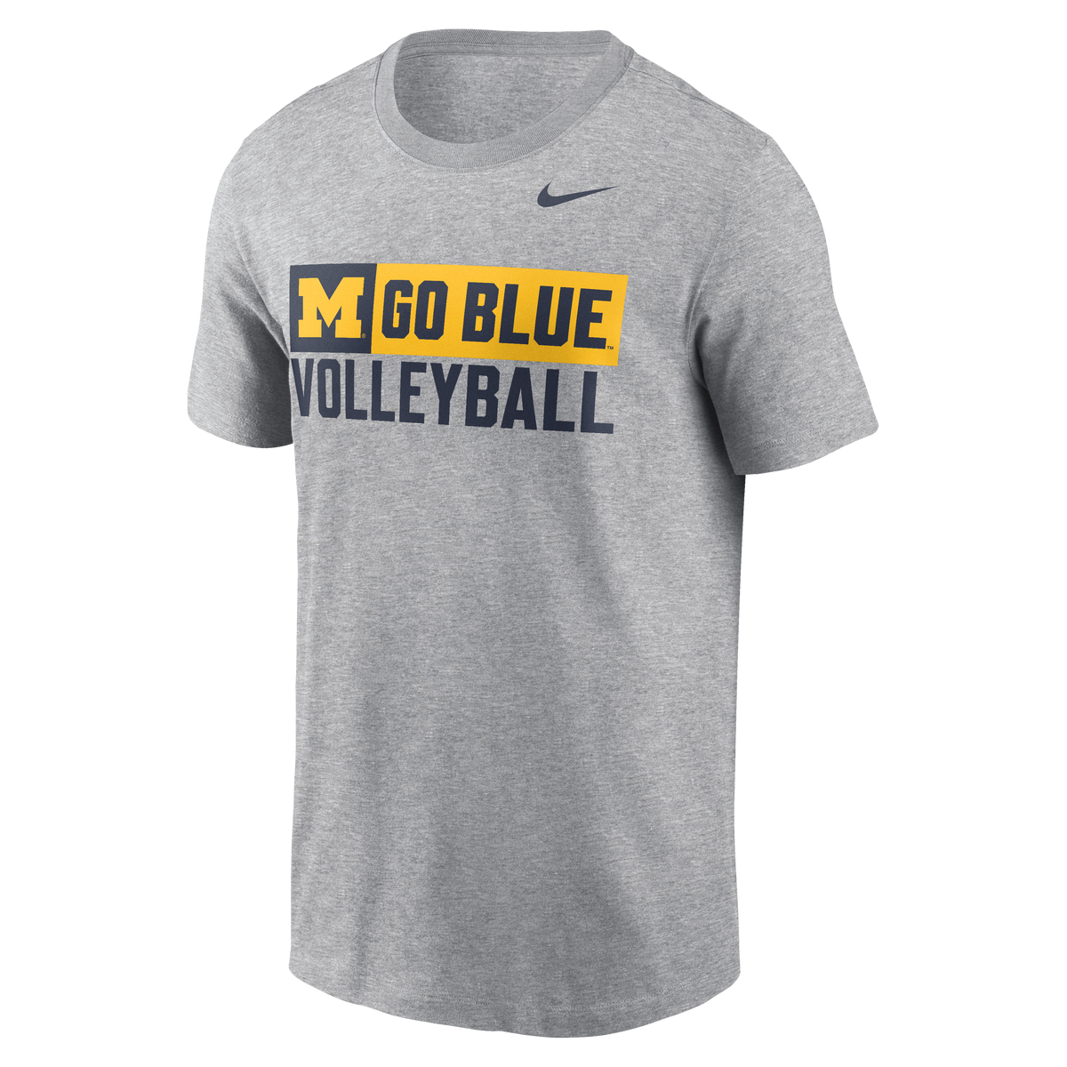 Michigan Wolverines Go Blue Nike Volleyball Tee - Front View