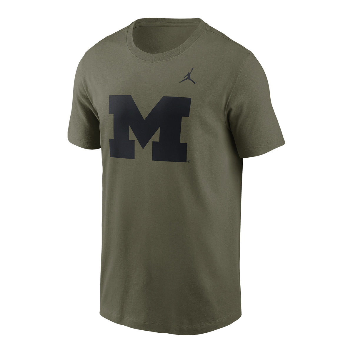 Michigan Wolverines Nike Jordan Green Blend Logo T-Shirt