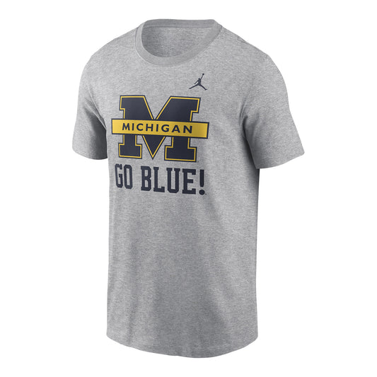 Michigan Wolverines Jordan Grey Mantra T-Shirt - Front View