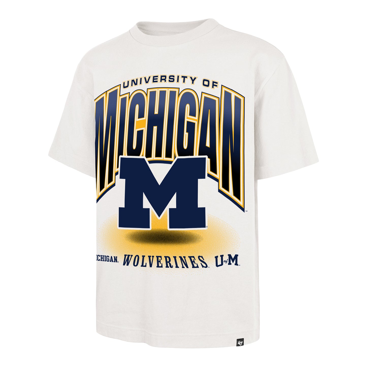 Michigan Wolverines '47 White Team Flex Large Print T-Shirt