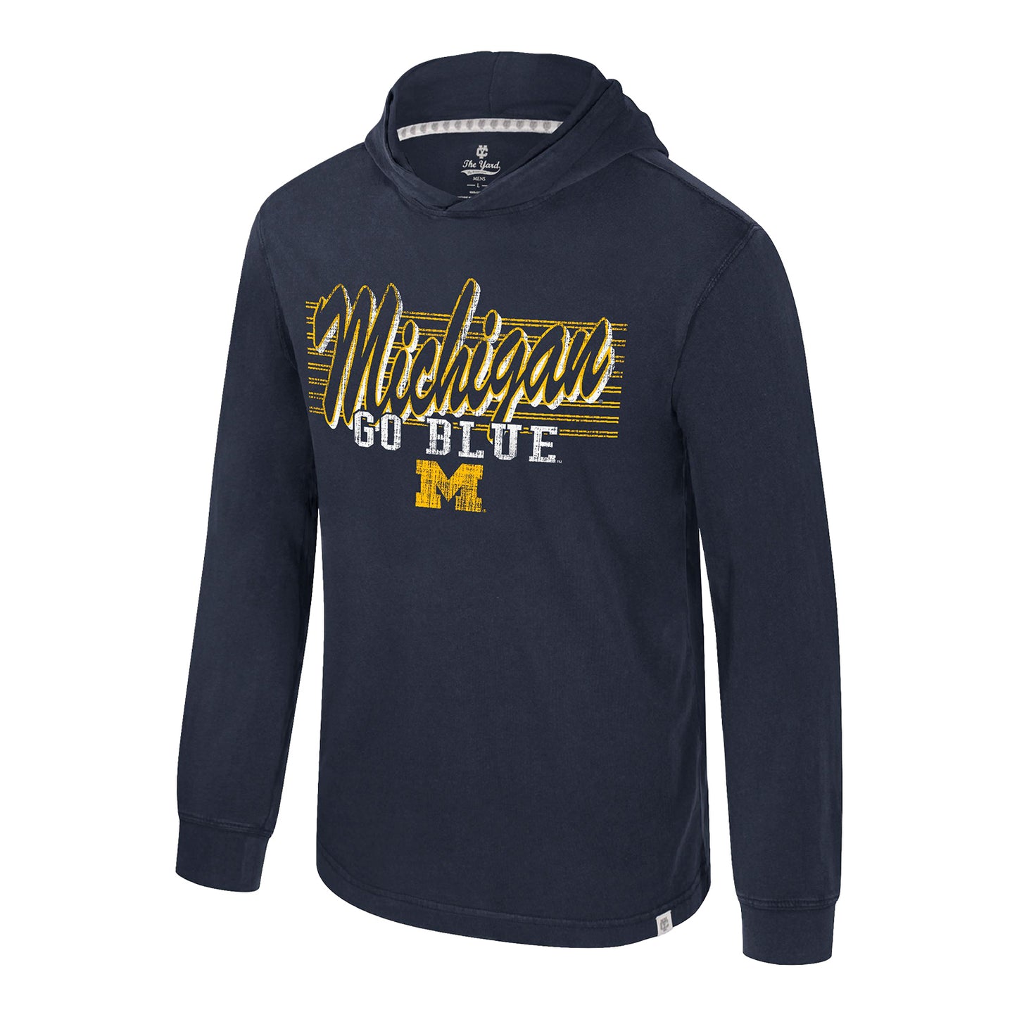 Michigan Wolverines Navy Long Sleeve Hooded T-Shirt