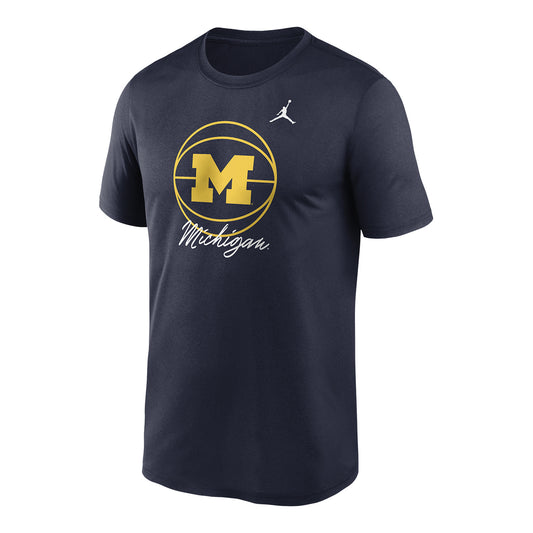Michigan Wolverines Nike Navy Legend Basketball T-Shirt
