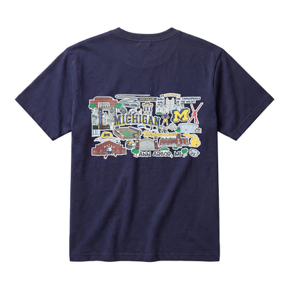 Michigan Wolverines Navy Heritage T-Shirt