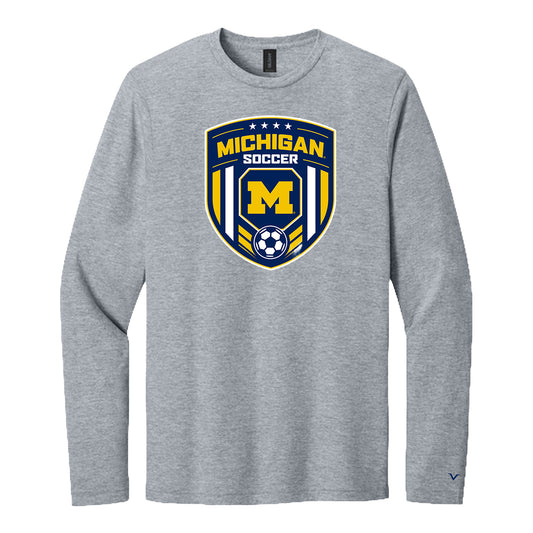 Michigan Wolverines Soccer Long Sleeve Grey Tee