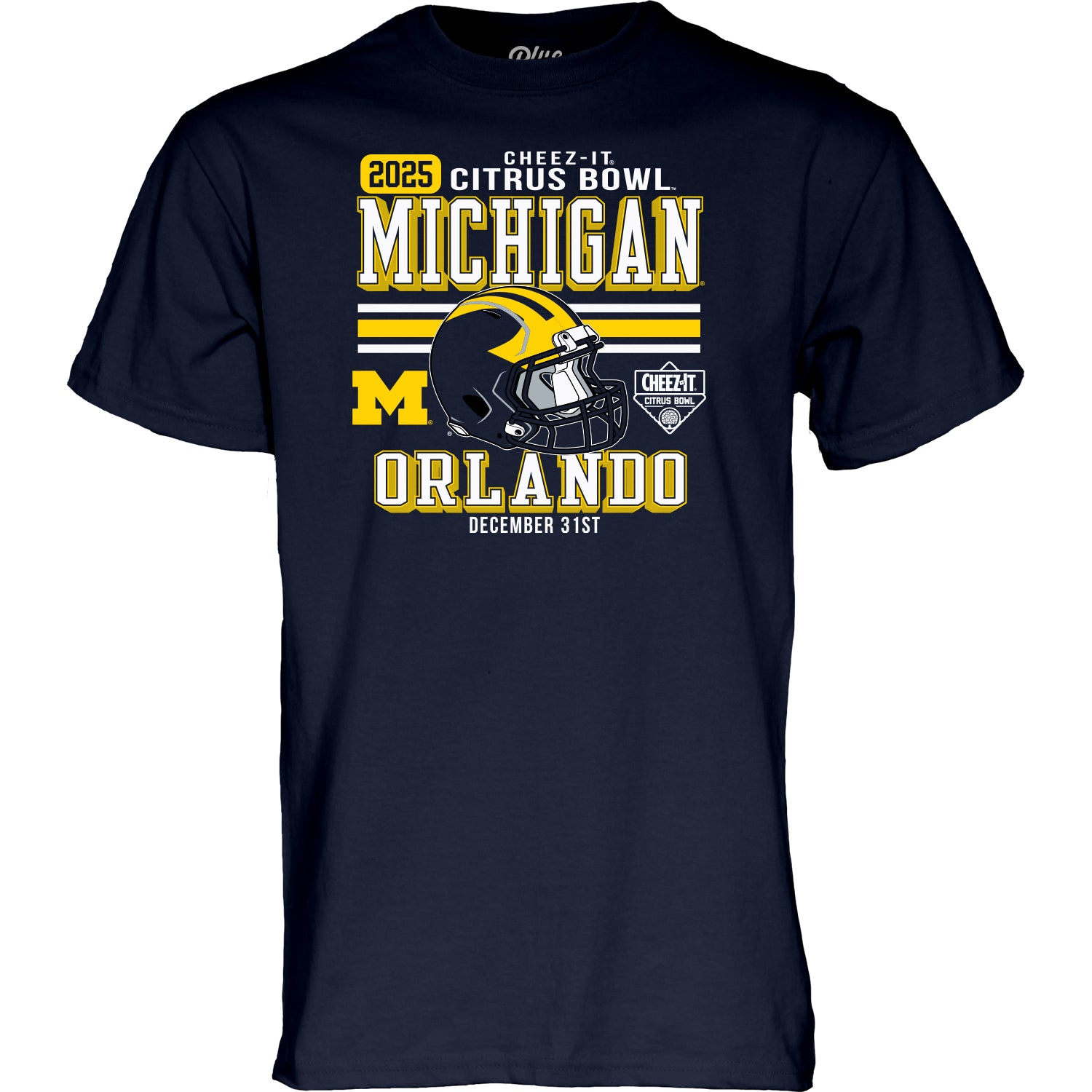Michigan Wolverines Football Cheez-It Citrus Bowl T-Shirt - Front View