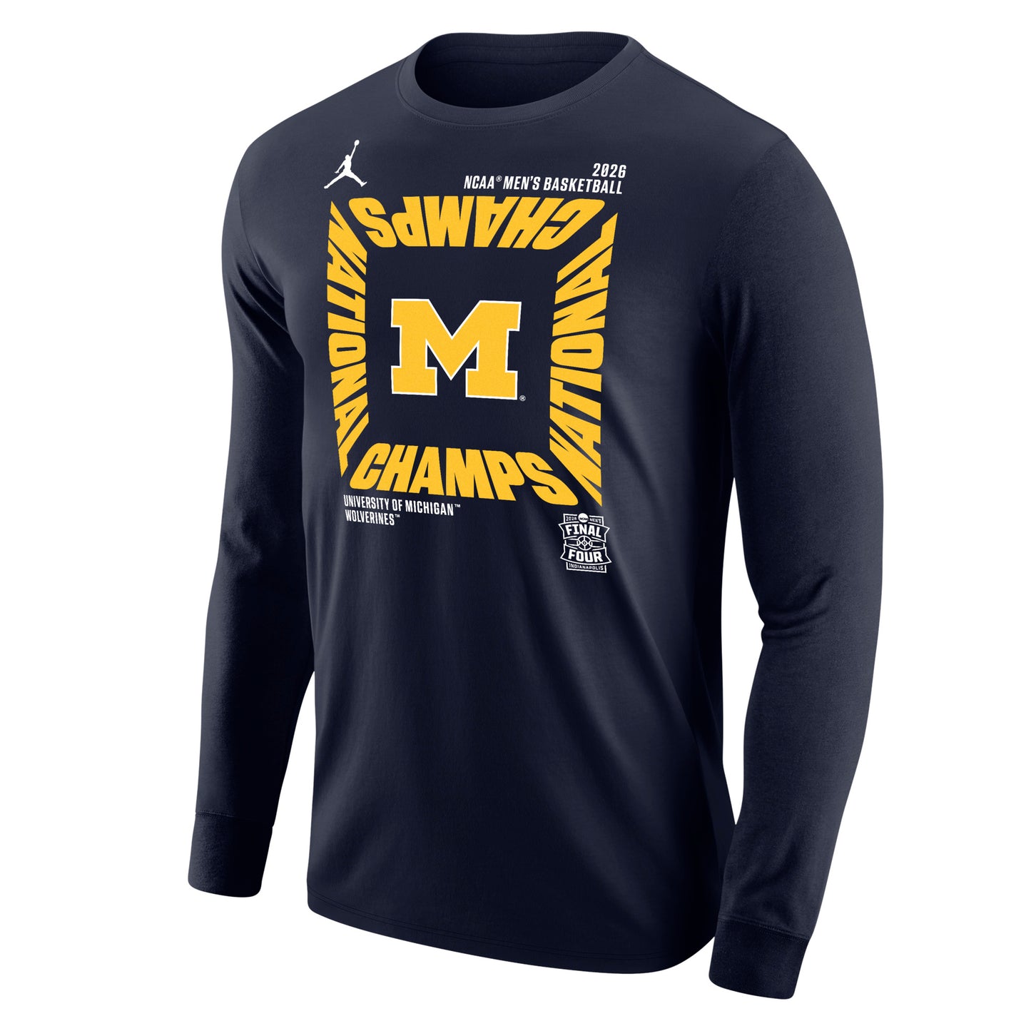 Michigan Wolverines Men's Basketball National Champions Celebration Long Sleeve T-Shirt