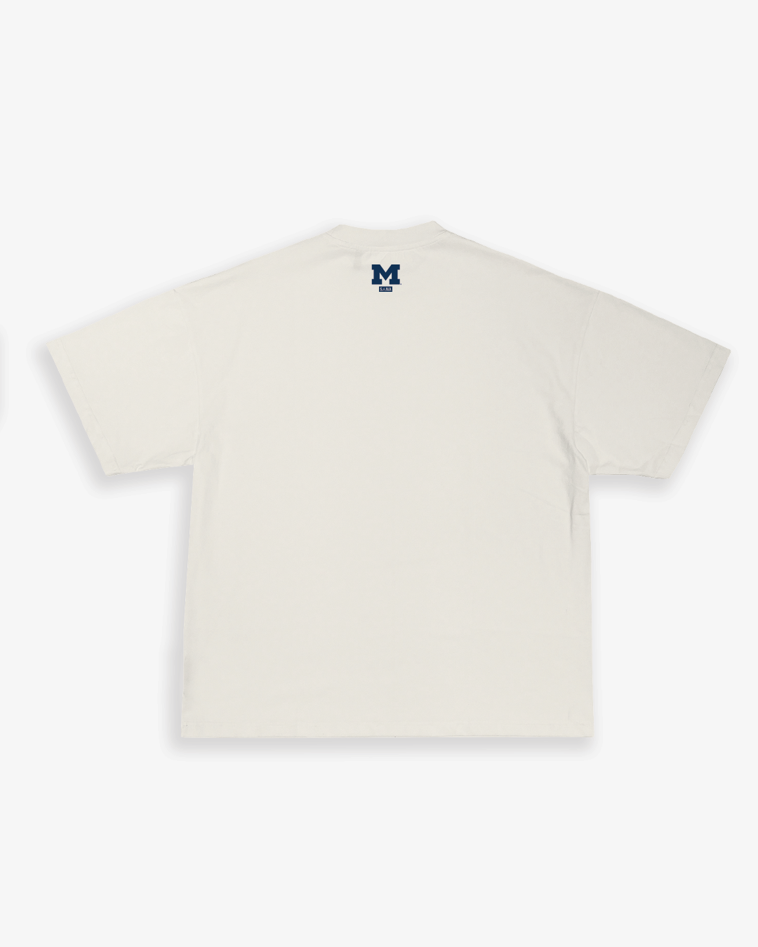 Michigan Wolverines Men's Basketball National Champions Cream Ring T-Shirt - Back View