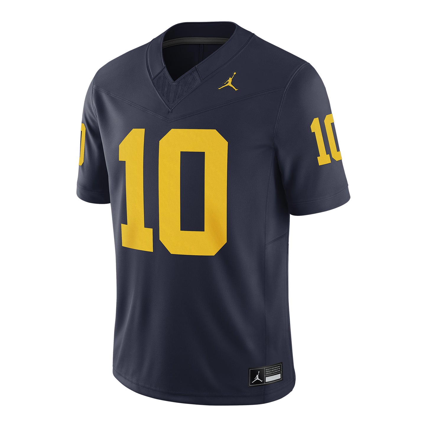 Michigan Wolverines Jordan Brand Limited Jersey #10 Tom Brady In Blue - Front View