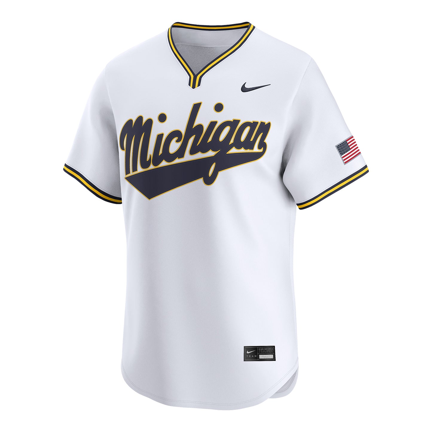 Michigan Wolverines Nike Script Baseball Jersey - Front View