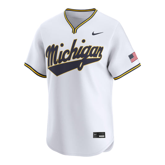 Michigan Wolverines Nike Script Baseball Jersey - Front View