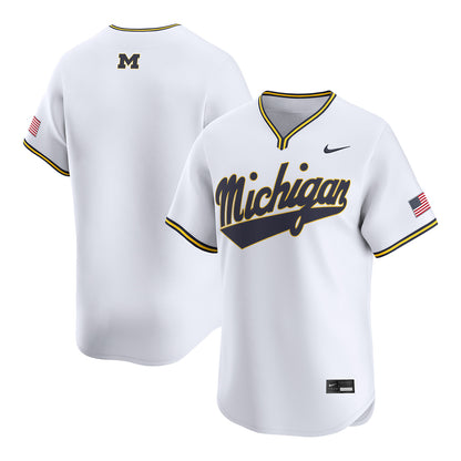 Michigan Wolverines Nike Script Baseball Jersey - Full View