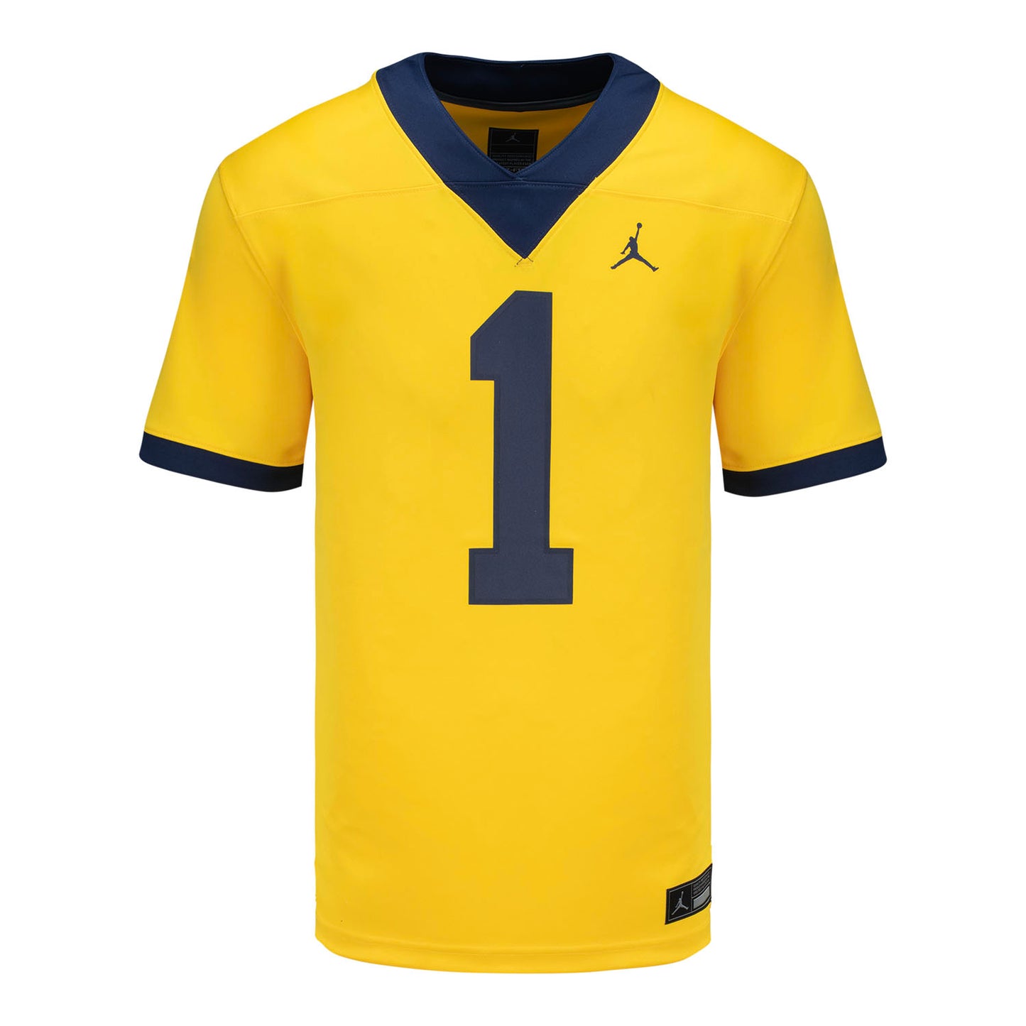 Michigan Wolverines Jordan Football #1 Maize Jersey