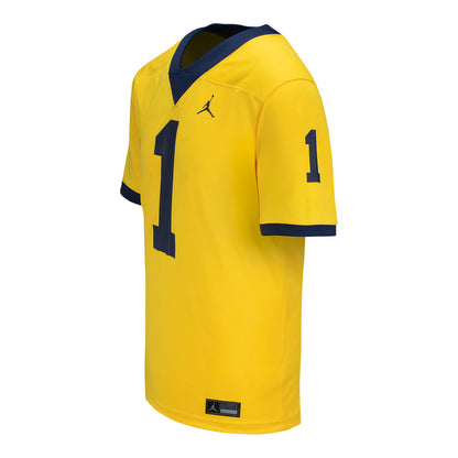 Michigan Wolverines Jordan Football #1 Maize Jersey