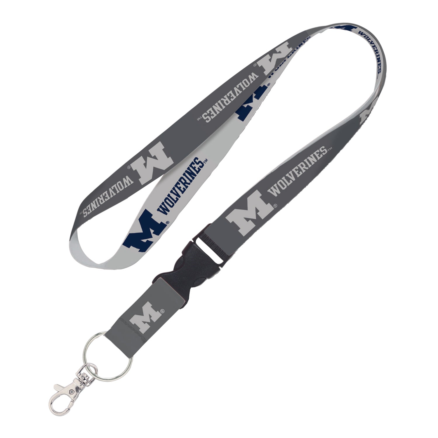 Michigan Wolverines Wincraft Charcoal Lanyard - Main View