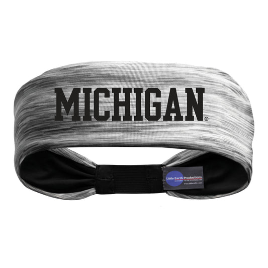 Michigan Wolverines Tigerspace Gray Headband - Front View