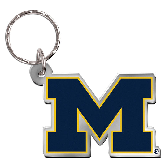 Michigan Wolverines Wincraft Freeform Keychain - Front View