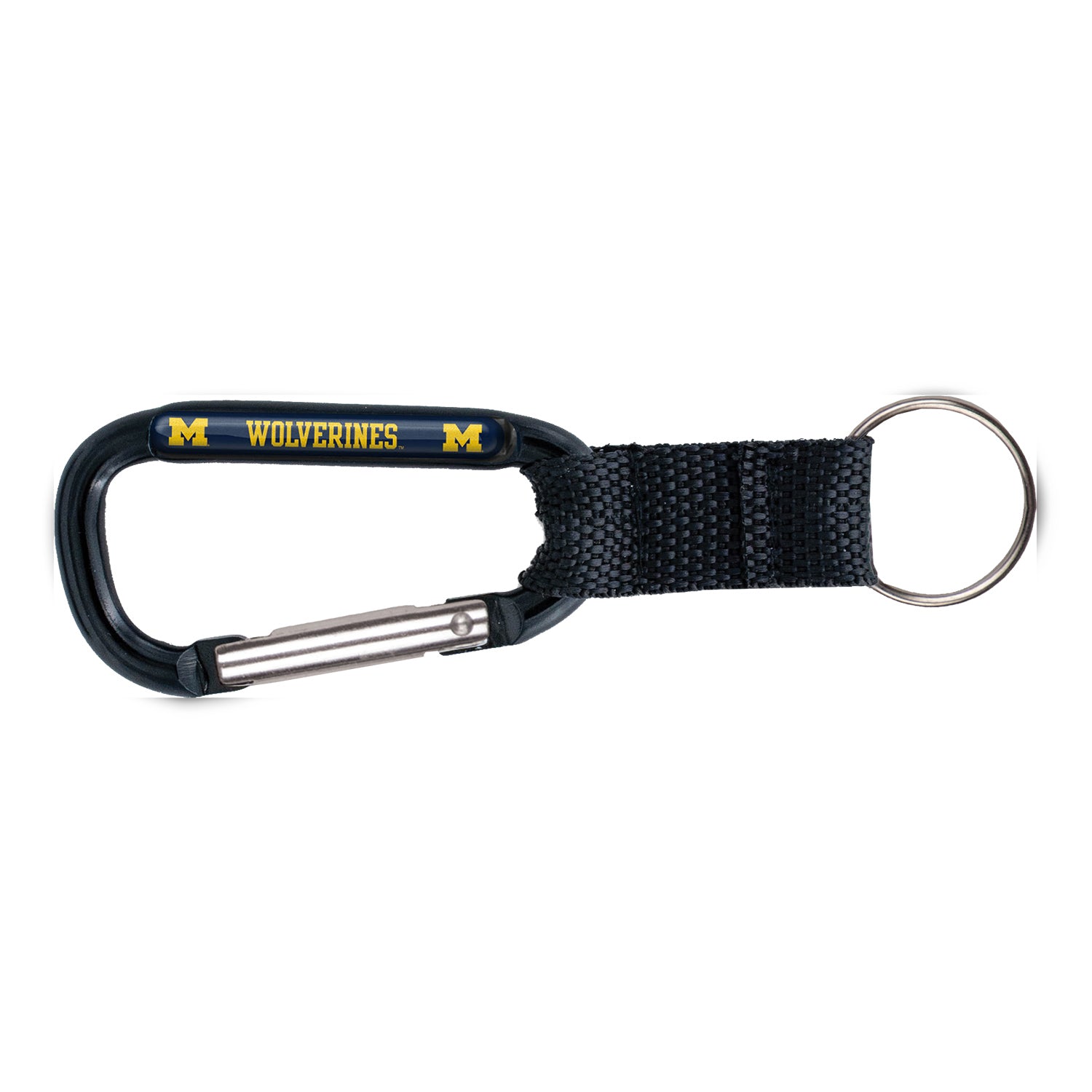 Michigan Wolverines Wincraft Carabiner Navy Keychain - Main View