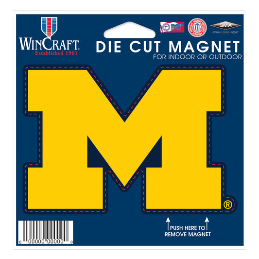 Michigan Wolverines Wincraft 4.5 X 6 Die Cut Magnet - Main View