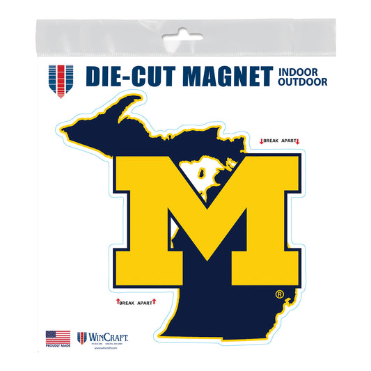 Michigan Wolverines Wincraft 6 x 6 Outdoor Magnet - Main View