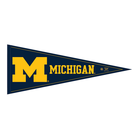 Michigan Wolverines Wincraft Block M Classic 12" X 30" Pennant - Main View