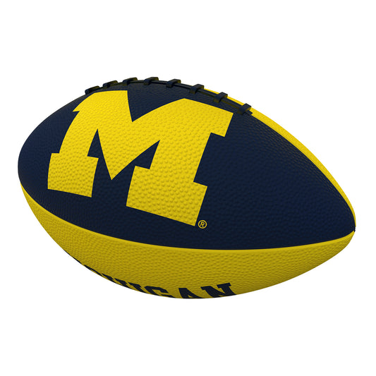 Michigan Wolverines Logo Brand Pinwheel Jr. Rubber Football