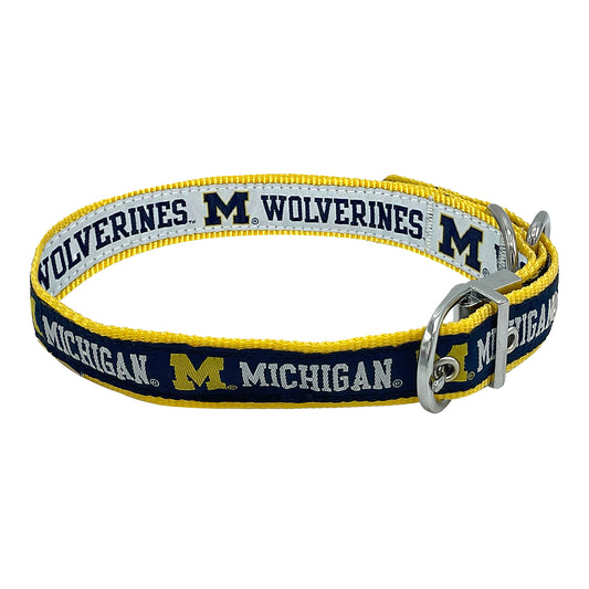 Michigan Wolverines Pets First Reverse Collar - Navy View