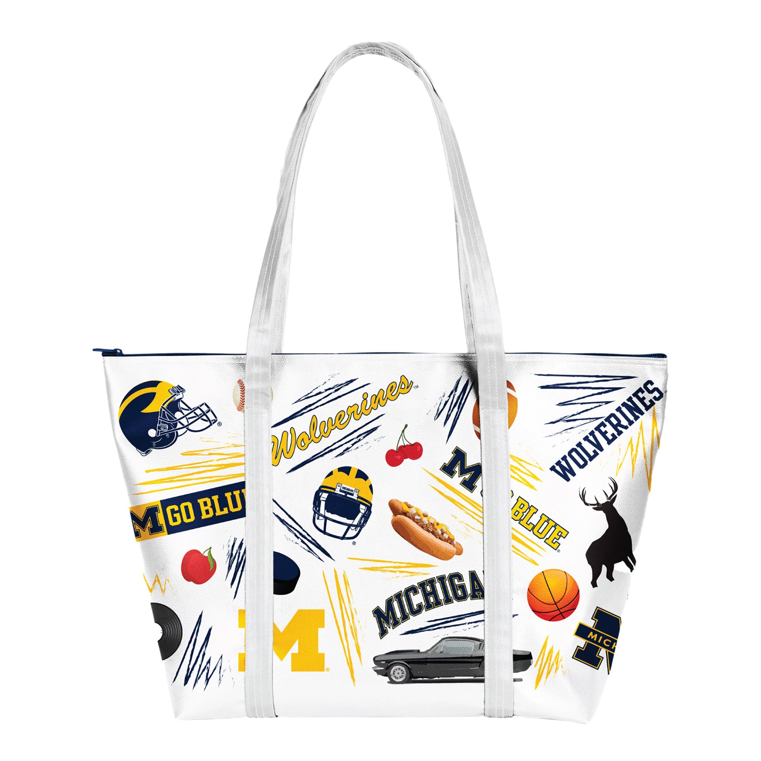 Michigan Wolverines Indigo Falls Local Art Weekender Tote - Main View