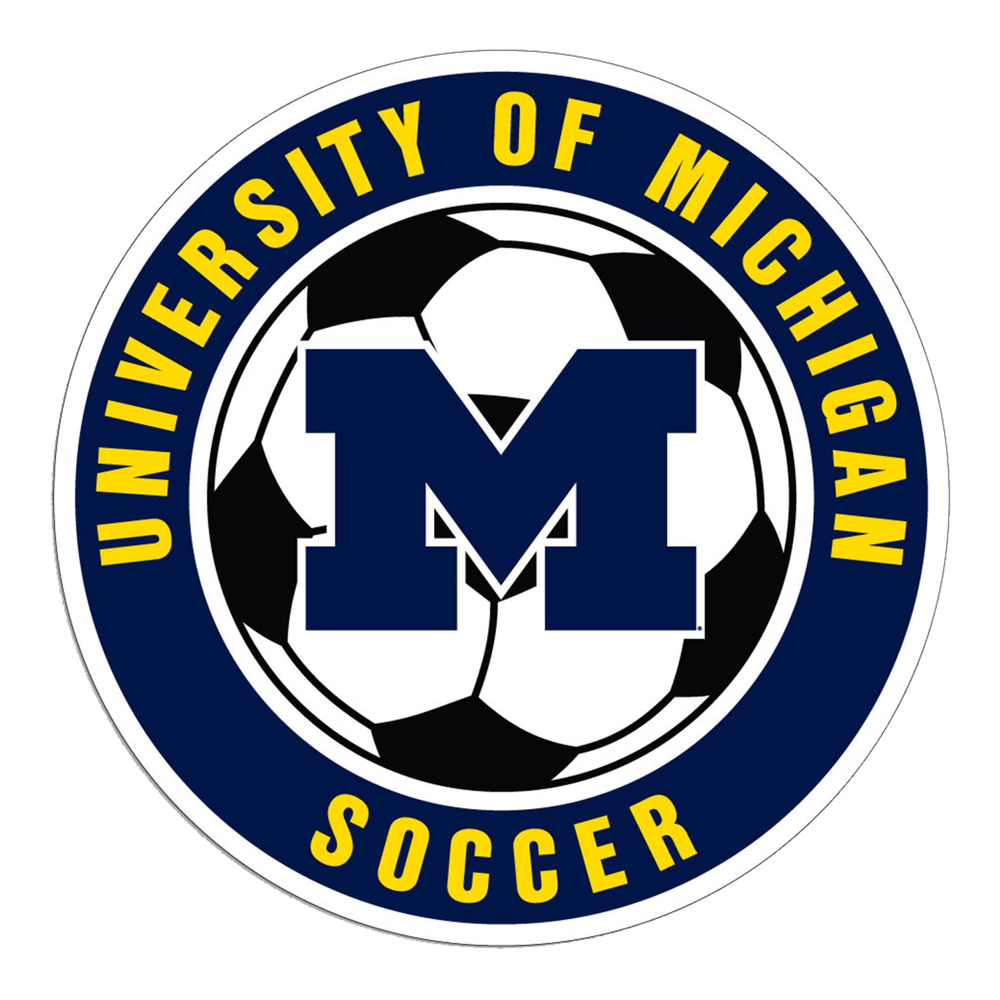 University of Michigan Soccer Magnet - Front View