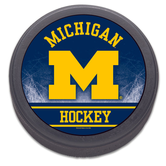 Michigan Wolverines Hockey Puck