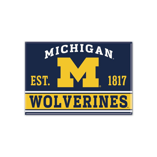 Michigan Wolverines Wincraft 'EST 1817' Magnet - Front View