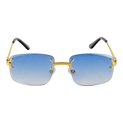 Michigan Wolverines Blue Buff Glasses - Front View