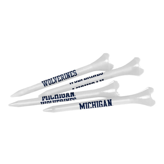Michigan Wincraft Golf Tees In White - Front View