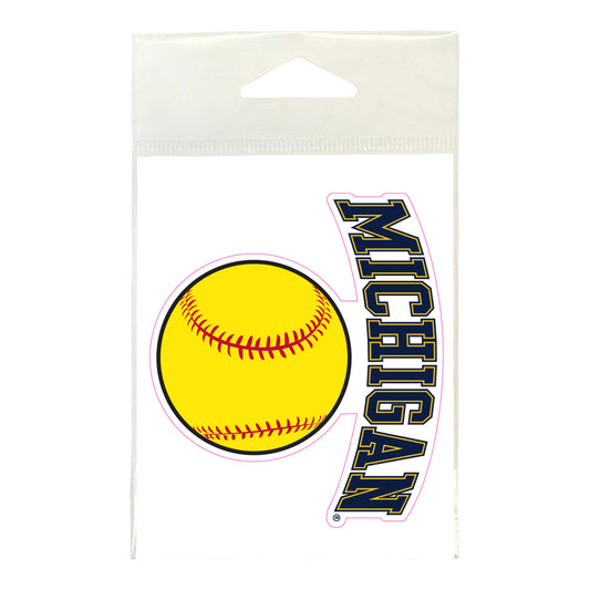 Michigan Wolverines Softball Sticker