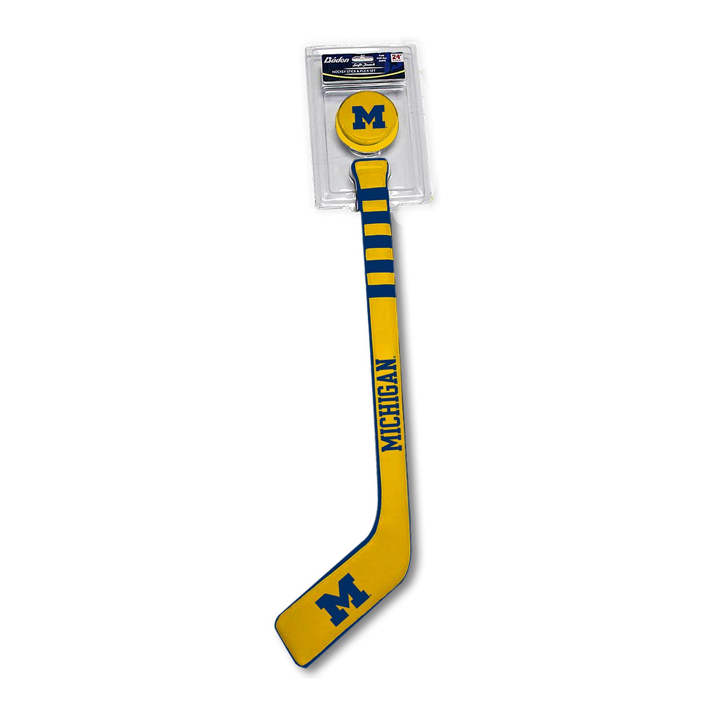 Michigan Wolverines Baden Hockey Mini stick and Puck Set - Front View