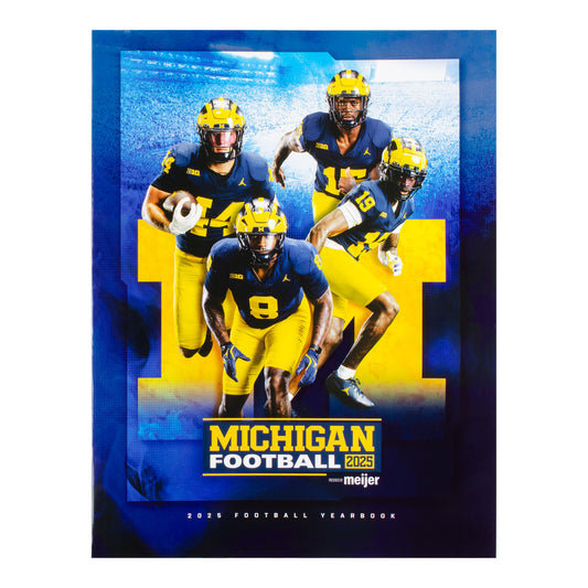 Michigan Wolverines 2025 Football Yearbook In Blue - Front View