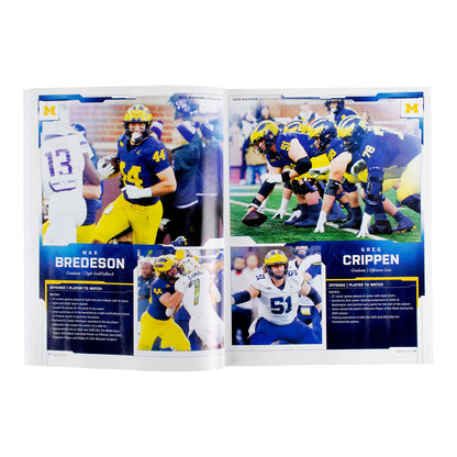 Michigan Wolverines 2025 Football Yearbook In Blue - Open View 2