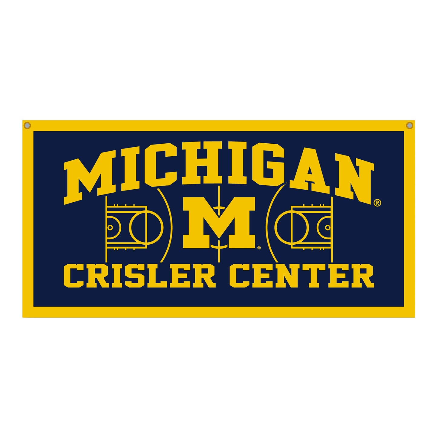 Michigan Wolverines Basketball Crisler Center Banner - Front View