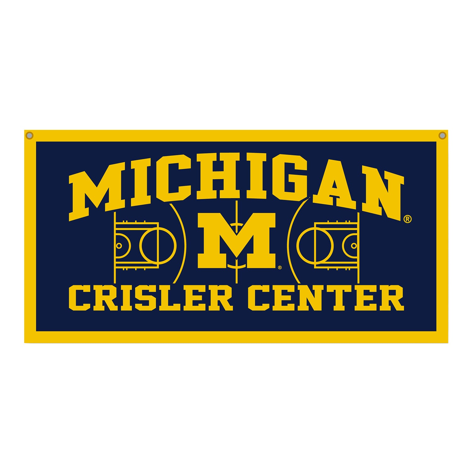 Michigan Wolverines Basketball Crisler Center Banner - Front View