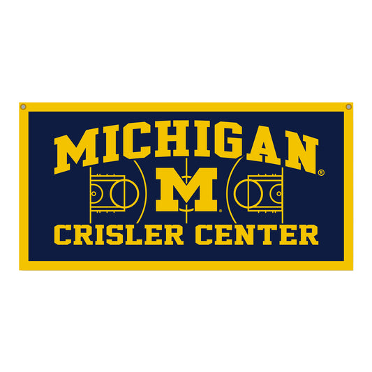 Michigan Wolverines Basketball Crisler Center Banner - Front View